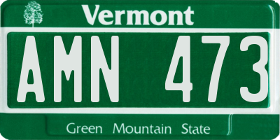 VT license plate AMN473