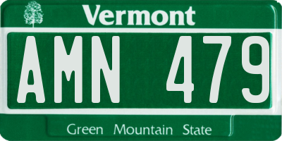 VT license plate AMN479