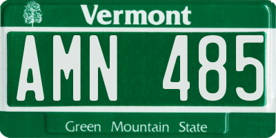 VT license plate AMN485