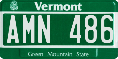 VT license plate AMN486