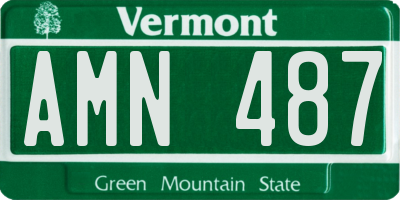 VT license plate AMN487