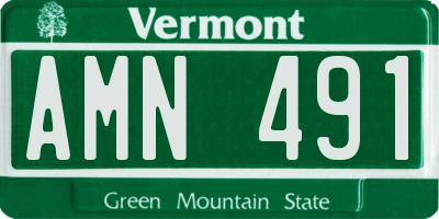 VT license plate AMN491