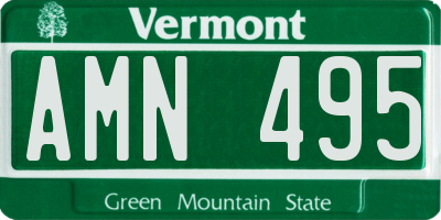 VT license plate AMN495