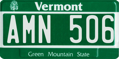 VT license plate AMN506