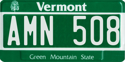 VT license plate AMN508