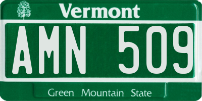 VT license plate AMN509