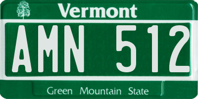 VT license plate AMN512