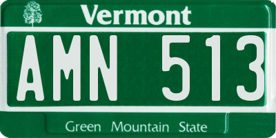 VT license plate AMN513