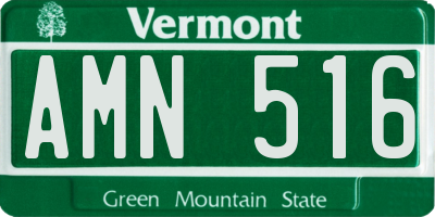 VT license plate AMN516