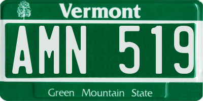 VT license plate AMN519