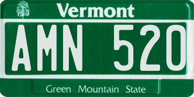 VT license plate AMN520