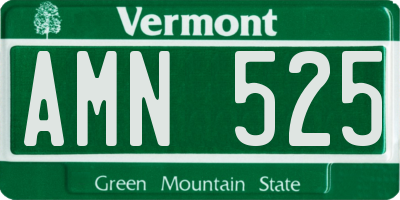 VT license plate AMN525