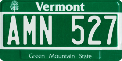 VT license plate AMN527