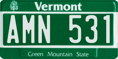 VT license plate AMN531