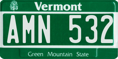 VT license plate AMN532