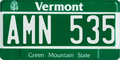VT license plate AMN535
