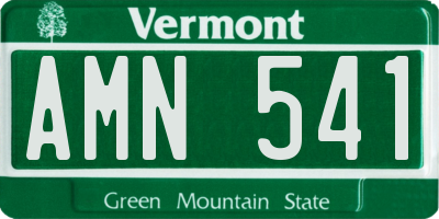 VT license plate AMN541