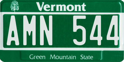VT license plate AMN544