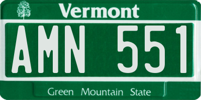VT license plate AMN551