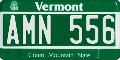 VT license plate AMN556