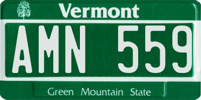 VT license plate AMN559