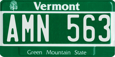 VT license plate AMN563