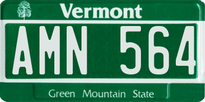 VT license plate AMN564