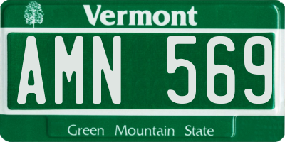 VT license plate AMN569