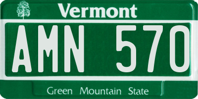 VT license plate AMN570