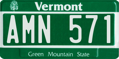 VT license plate AMN571