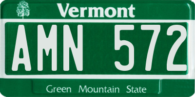 VT license plate AMN572