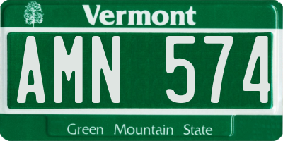 VT license plate AMN574