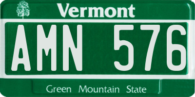 VT license plate AMN576
