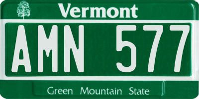 VT license plate AMN577