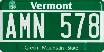 VT license plate AMN578