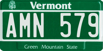 VT license plate AMN579