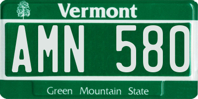 VT license plate AMN580