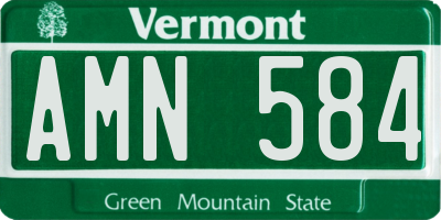 VT license plate AMN584