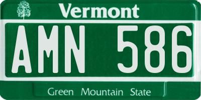 VT license plate AMN586