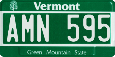 VT license plate AMN595