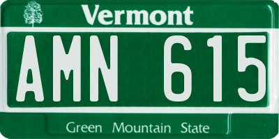 VT license plate AMN615