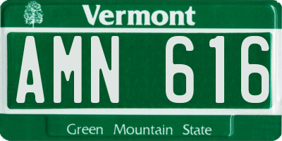 VT license plate AMN616