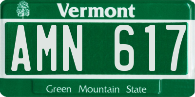 VT license plate AMN617