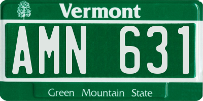 VT license plate AMN631