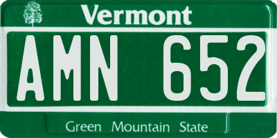 VT license plate AMN652