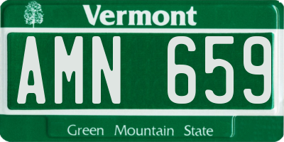 VT license plate AMN659