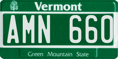 VT license plate AMN660