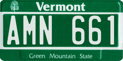 VT license plate AMN661