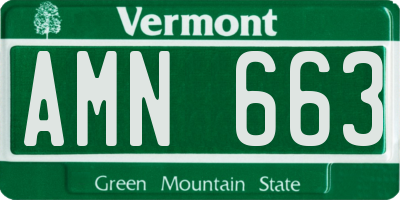 VT license plate AMN663