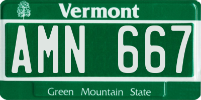 VT license plate AMN667